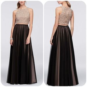 CACHET Beaded Mesh Dress